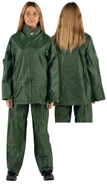 Fato chuva, Poliéster /PVC, Verde