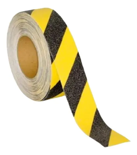 Fita Antiderrapante Preta /Amarela 50mm x 18,3m C550