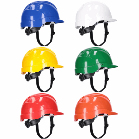 Capacete não ventilado em HDPE 6 pontos, ajustável HD9